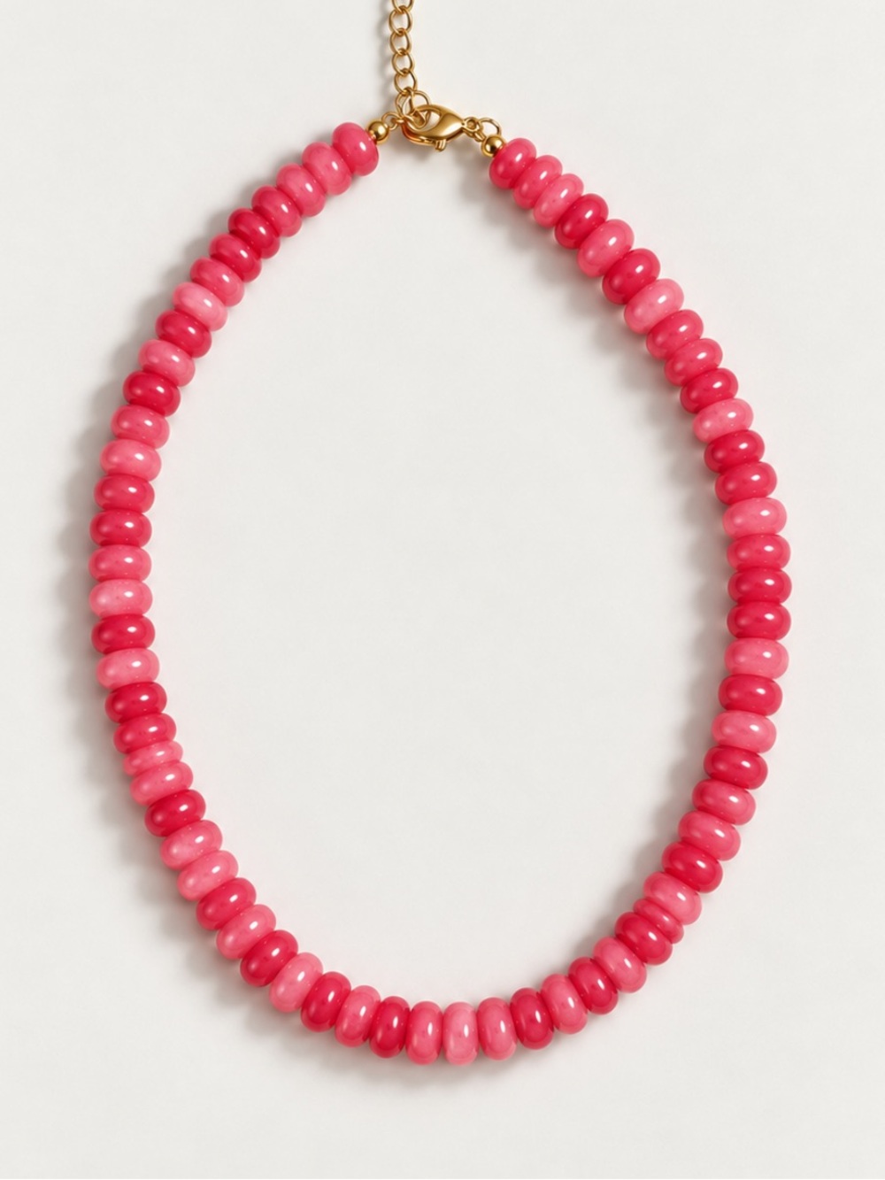 New! Pink Mixed Beaded Dopamine Necklace NWOT 3026